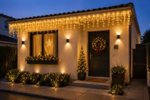 icicle led en fachada
