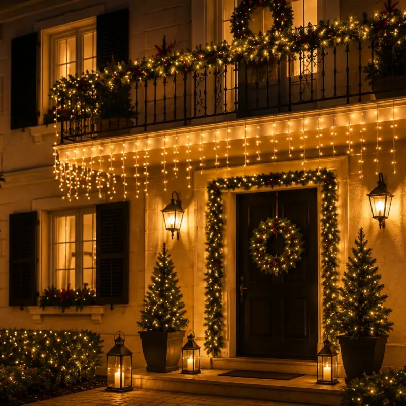 iluminacion fachadas y balcones